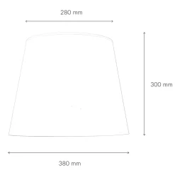 Konischer Lampenschirm WILLOW Stoff Stehlampe E27