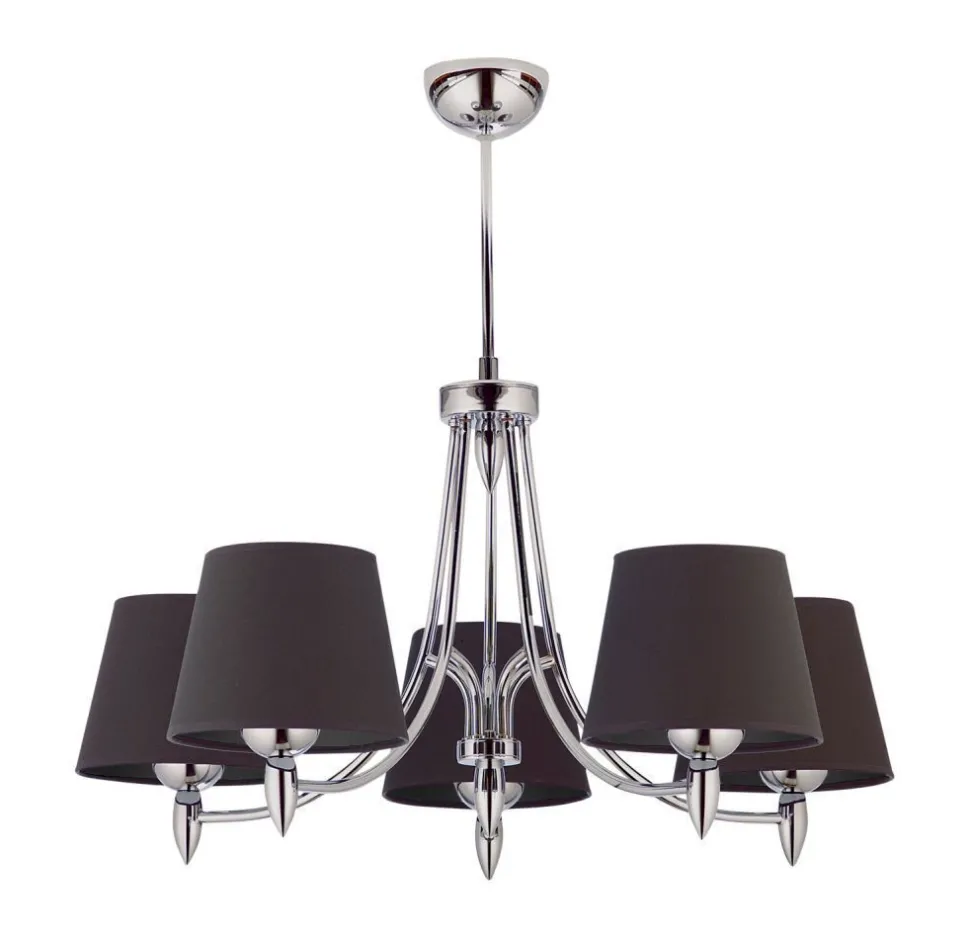 Kronleuchter ALAION Ø70cm Graphit Chrom Esstisch