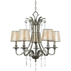 Kronleuchter ANABELL 6 Blattgold Lampe 5-armig