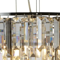 Kronleuchter Art Déco Ø 65 cm Kristall Rauchglas 9x E14