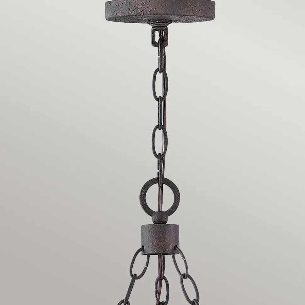 Kronleuchter außen Ø 61 cm IP44 E14 Metall Glas Ring