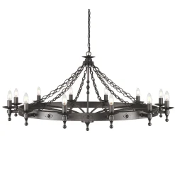 Kronleuchter CAMELOT 9 Schwarz Ø122cm Lampe