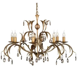 Kronleuchter CANDELA 10 Bronze 8xE14 kürzbar Lampe