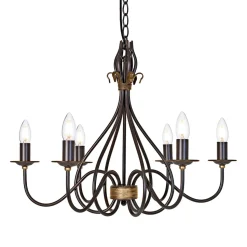 Kronleuchter CANDELA 15 Rostbraun Ø65cm Lampe