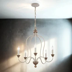 Kronleuchter CANDELA 8 Shabby 5xE14 kürzbar Lampe
