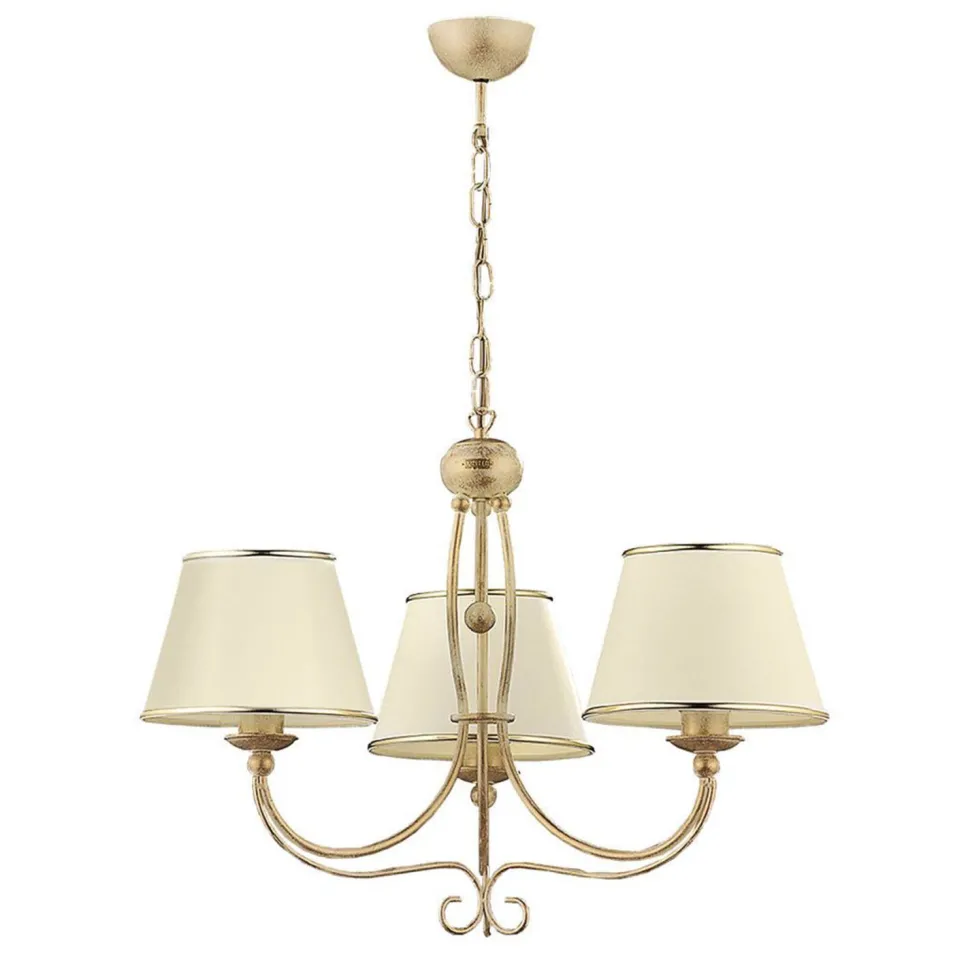 Kronleuchter Ø67cm Shabby Gold 3xE27 Hängelampe
