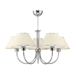 Kronleuchter Esszimmer Schirm Weiß Chrom SELUSSA