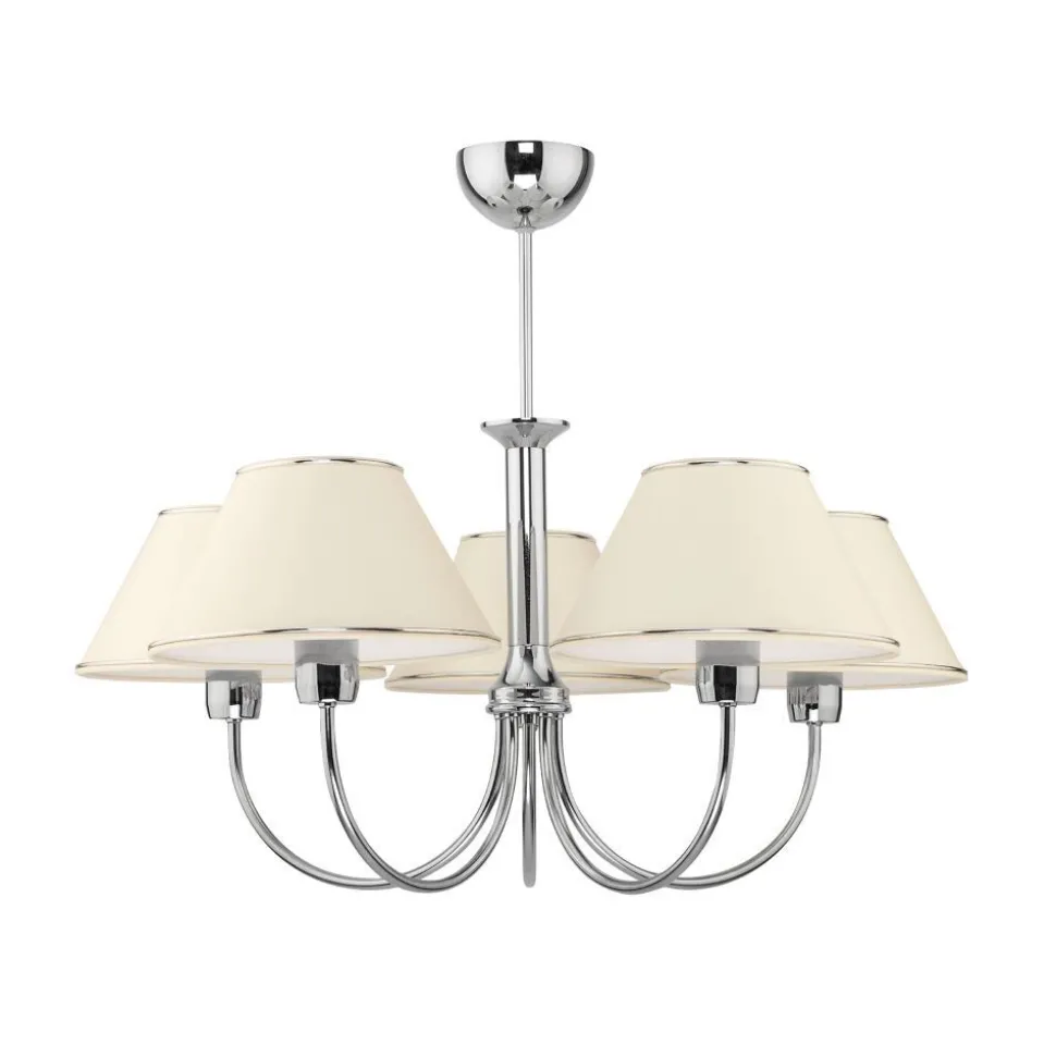 Kronleuchter Esszimmer Schirm Weiß Chrom SELUSSA