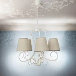 Kronleuchter 5-flmg Landhaus Esstisch gemütlich