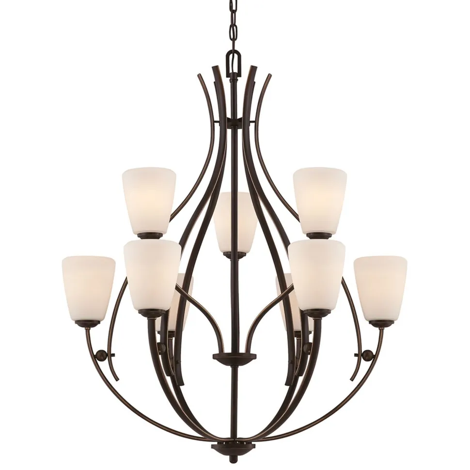 Kronleuchter GENTLE Braun Glas Metall Premium Design