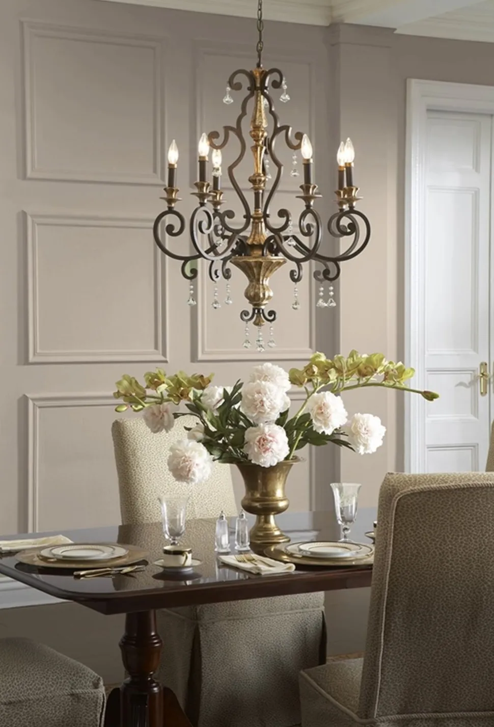 Kronleuchter GOTICA 4 Bronze 6xE14 Rustikal Lampe