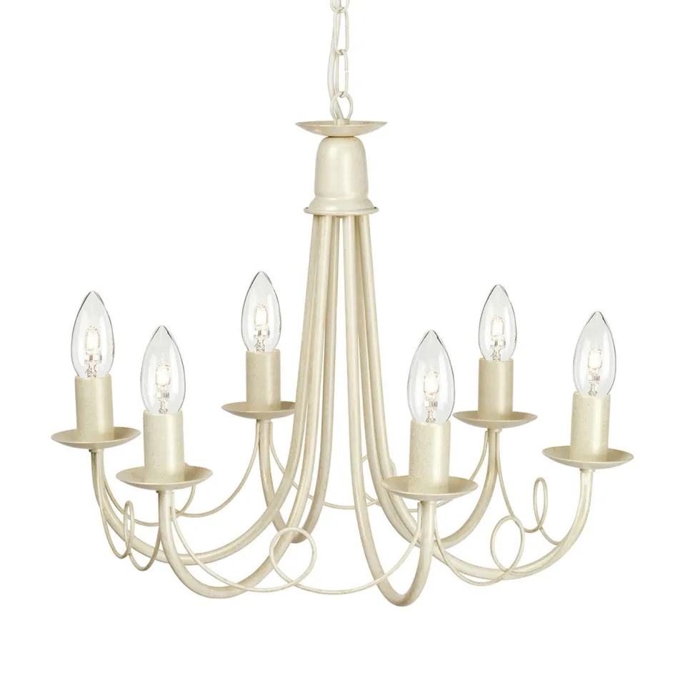 Kronleuchter GOTICA 5 Creme 6xE14 kürzbar Lampe