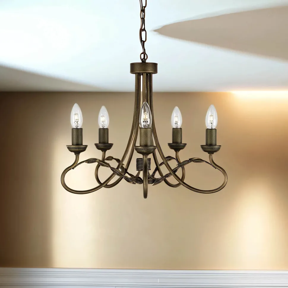 Kronleuchter GOTICA 6 Gold kürzbar Esstisch Lampe