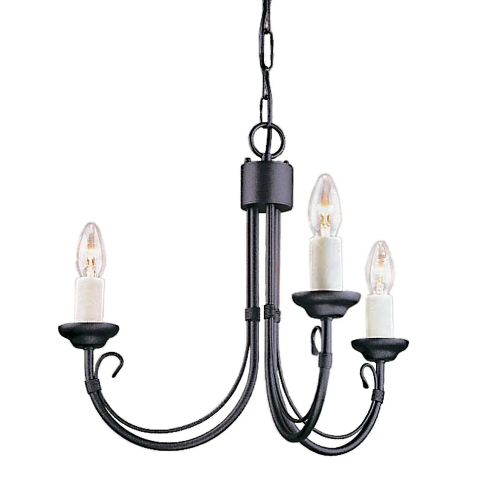 Kronleuchter GOTICA 2 Schwarz Metall 3-flammig