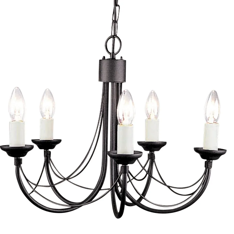 Kronleuchter GOTICA 1 Schwarz Rustikal Esstisch