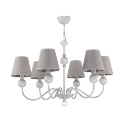 Kronleuchter Grau Weiß Ø74cm ANTEXIA Esstisch Lampe