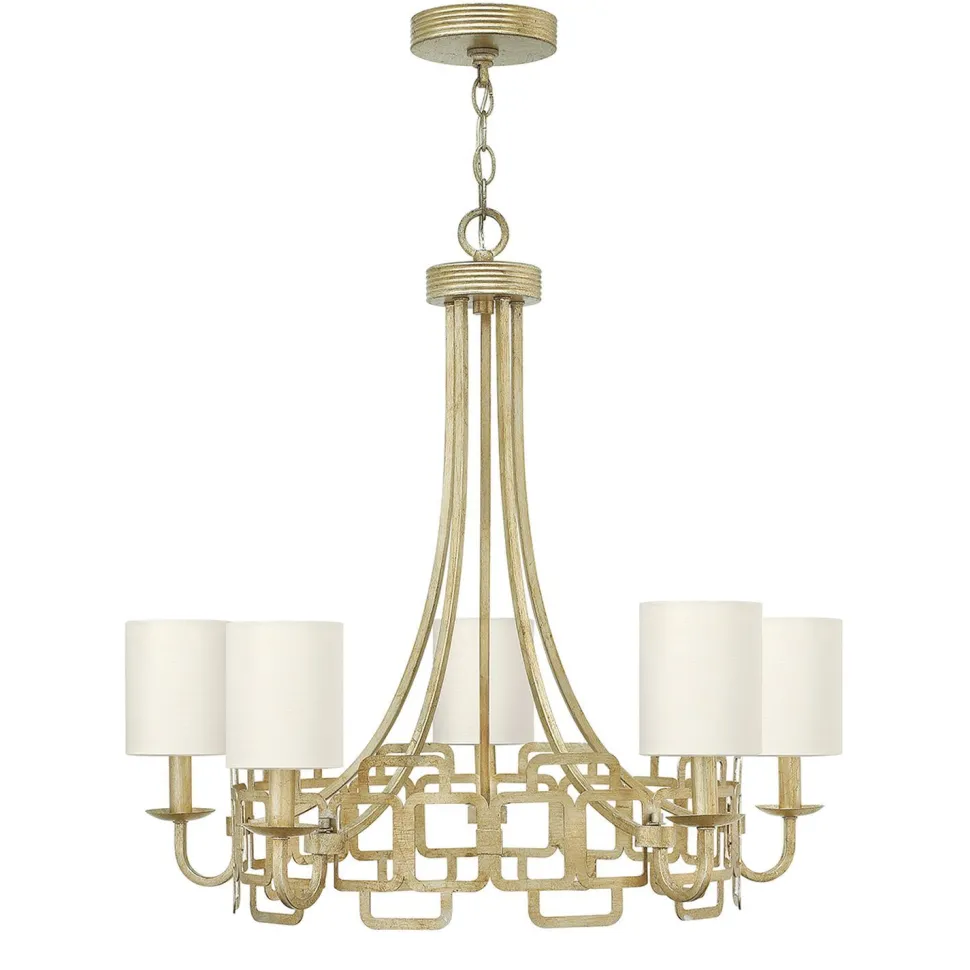 Kronleuchter HAZAL Gold Silber Ø71cm verstellbar