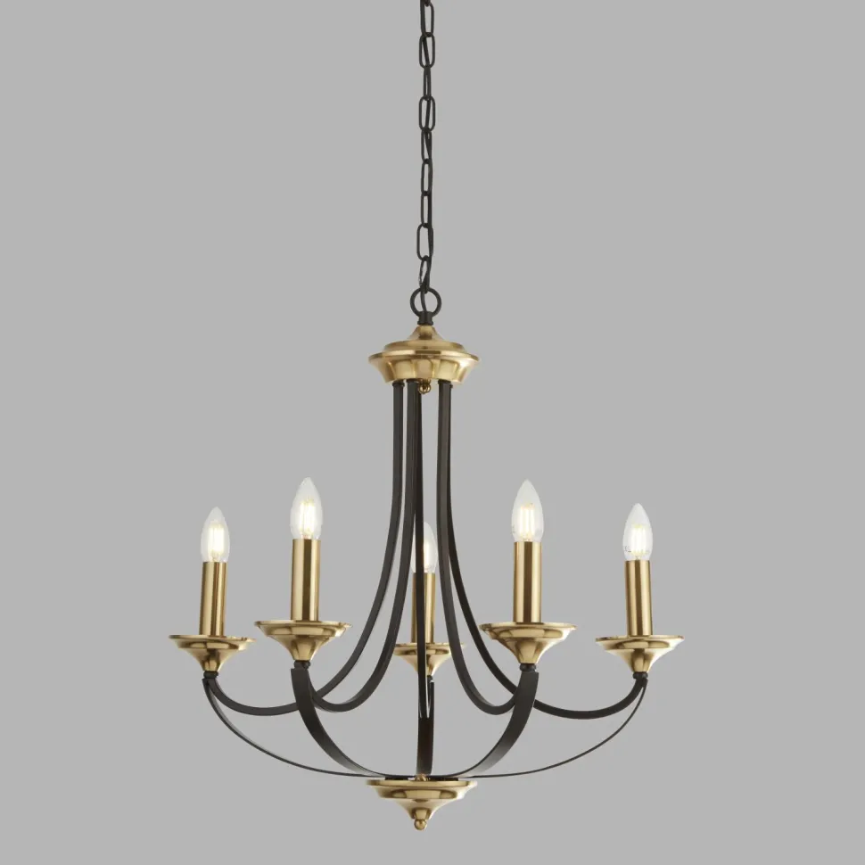 Kronleuchter in Bronze Ø 58 cm 5-flammig E14 Metall