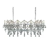 Kronleuchter in Chrom 14-flammig E14 L:128 cm länglich