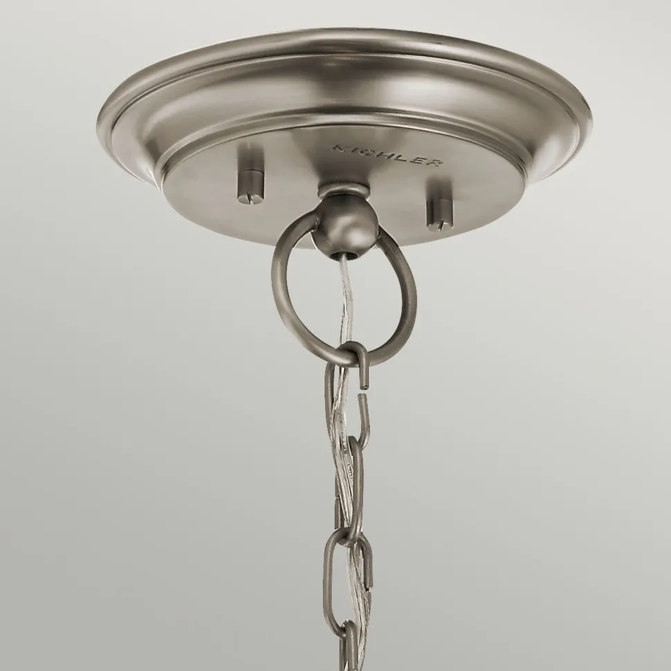 Kronleuchter Jugendstil Glas Metall 3x E27 LIODA