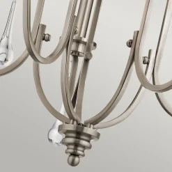 Kronleuchter Kristall Metall 61 cm breit 5x E14 Klassisch