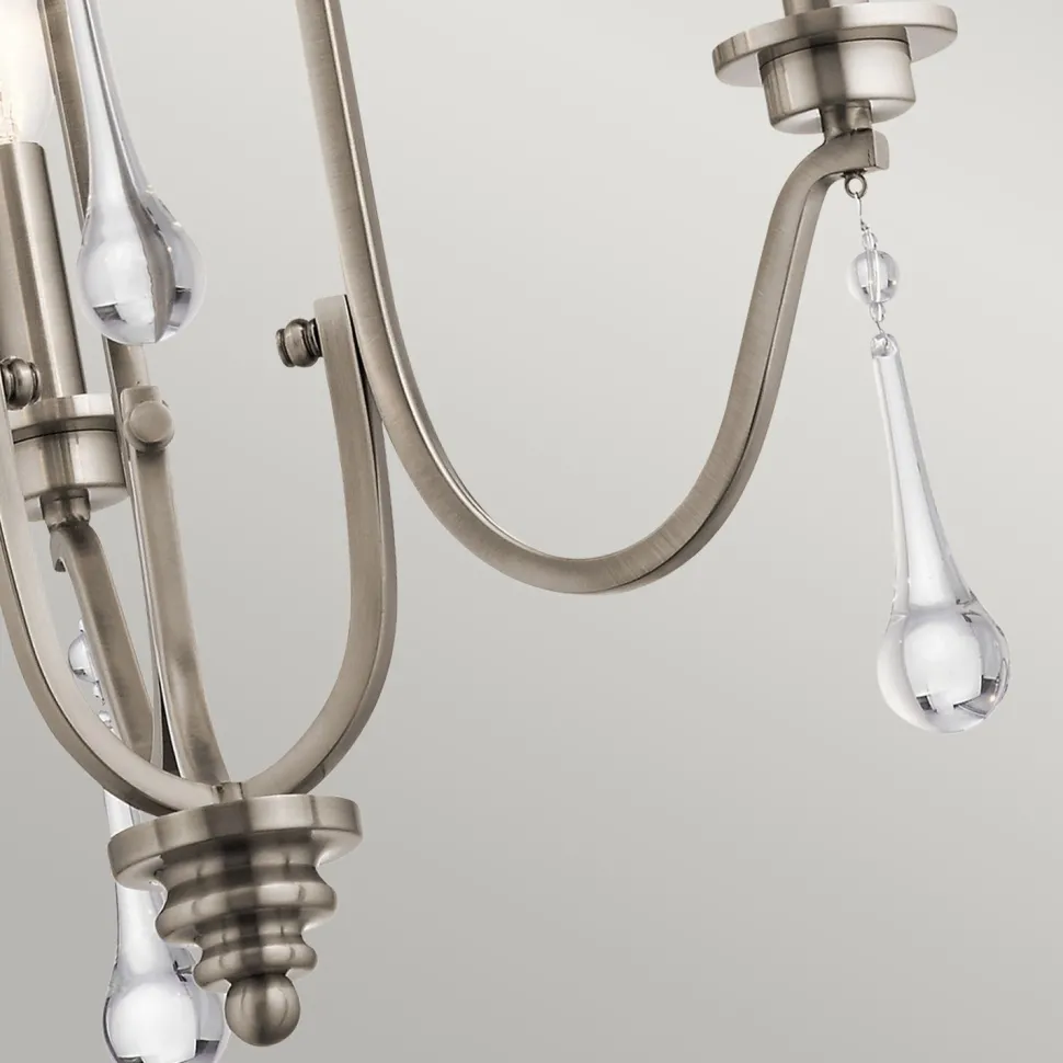 Kronleuchter Kristall Metall B: 45,7 cm 3-armig E14 ZINNIA