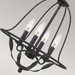 Kronleuchter Landhaus Rustikal Ø 40,5 cm Shabby Grau 4x E14