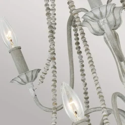 Kronleuchter Landhaus Shabby B: 81,3 cm H: max. 311 cm Grau