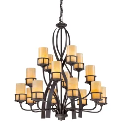 Kronleuchter LAPIDE 16-flmg kürzbar Rustikal Lampe