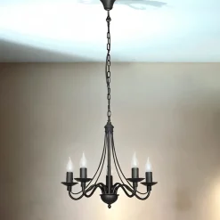 Kronleuchter Lüster Pendellampe Schwarz Wohnraum