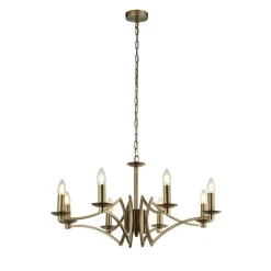 Kronleuchter Messing Antik E14 Metall Ø 72 cm 8-flammig