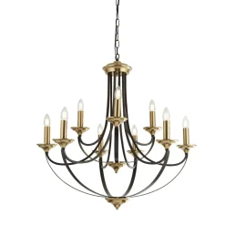 Kronleuchter Metall Ø 78 cm 9-flammig E14 in Bronze JORGE