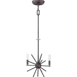 Kronleuchter Metall 3-flammig verstellbar in Bronze NELI