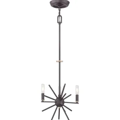 Kronleuchter Metall 3-flammig verstellbar in Bronze NELI