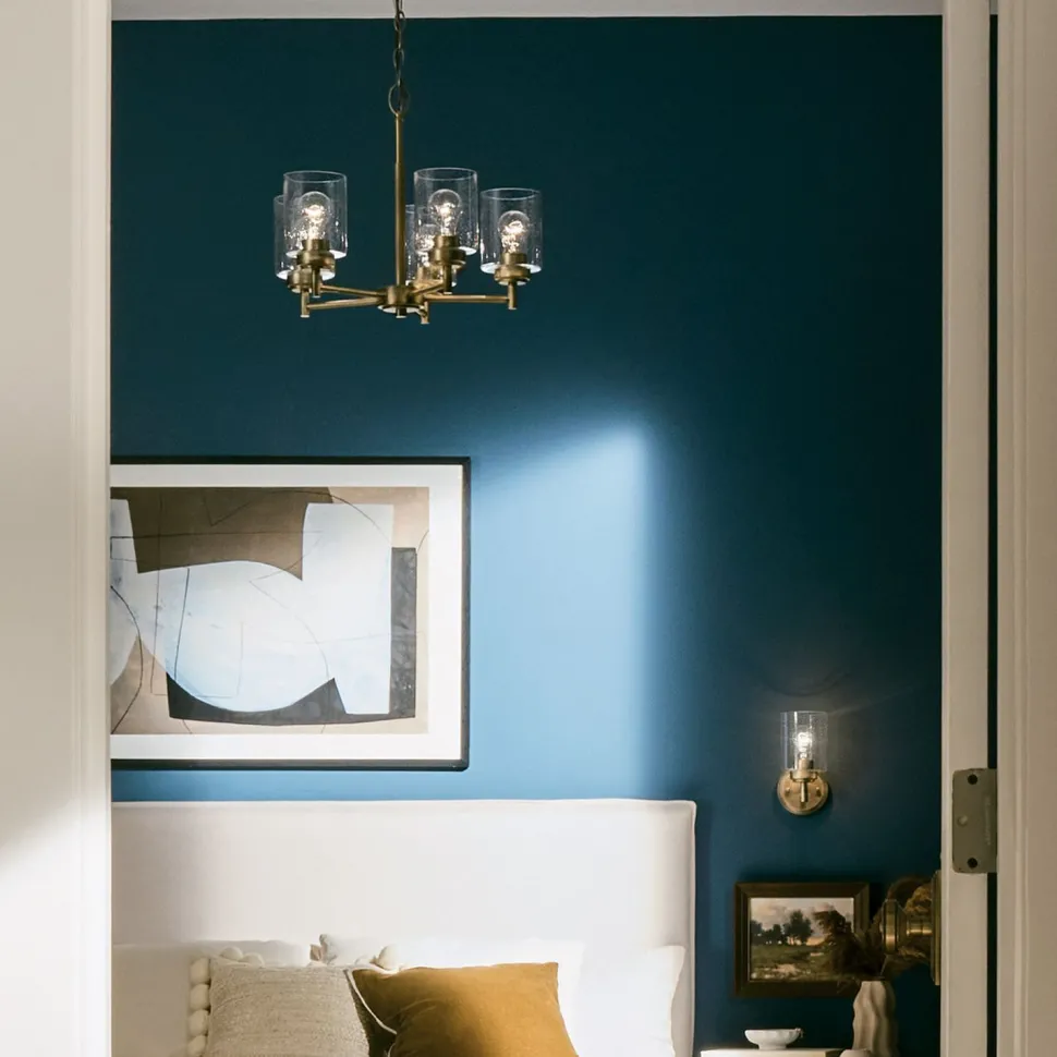 Kronleuchter Metall Glas 50,2 cm breit H: max. 144,4 cm