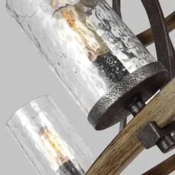 Kronleuchter Metall Glas E27 Ø 82,9 cm groß Rustikal