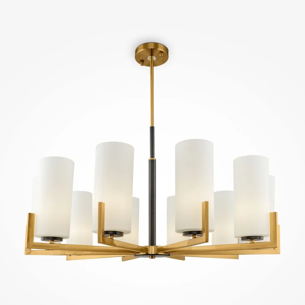 Kronleuchter Metall Glas E27 86 cm breit Modern KAYA