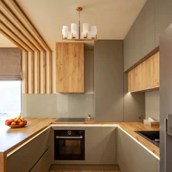 Kronleuchter Metall Glas E27 86 cm breit Modern KAYA