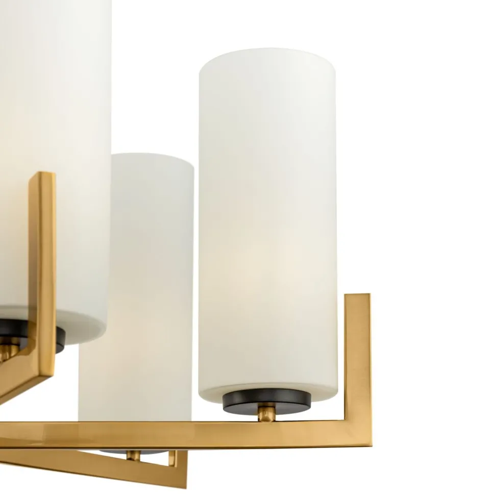 Kronleuchter Metall Glas B: 67 cm E27 Modern KAYA