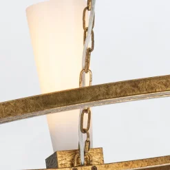 Kronleuchter Metall Glas 83,8 cm breit H: max. 205,7 cm Ring