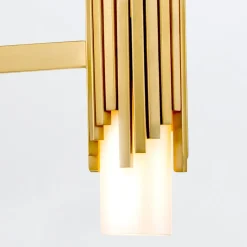 Kronleuchter Metall Glas B: 66 cm H: max. 141,4 cm 6x E14