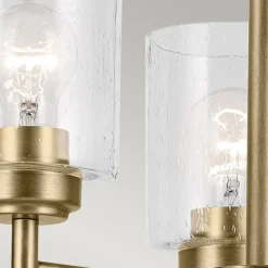 Kronleuchter Metall Glas 45,8 cm breit H: max. 140,3 cm