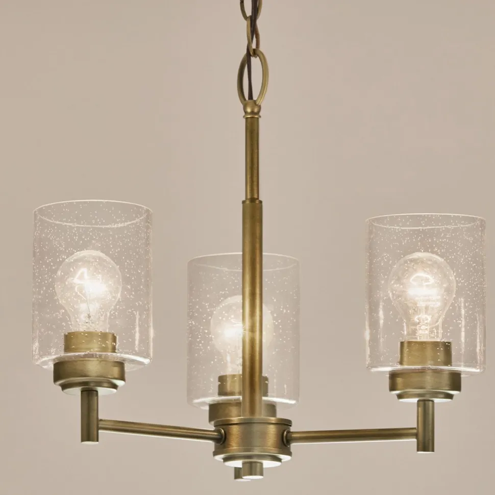 Kronleuchter Metall Glas 45,8 cm breit H: max. 140,3 cm