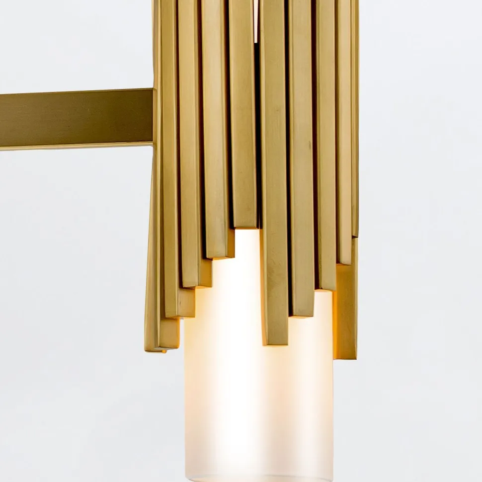 Kronleuchter Metall Glas 83,8 cm breit Modern verstellbar