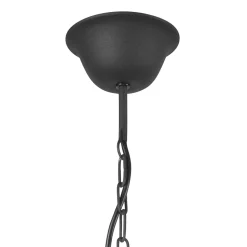 Kronleuchter Metall Rustikal 6-armig E14 Schwarz