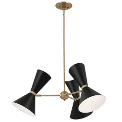 Kronleuchter Metall verstellbar B: 78 cm 6x E27 Modern