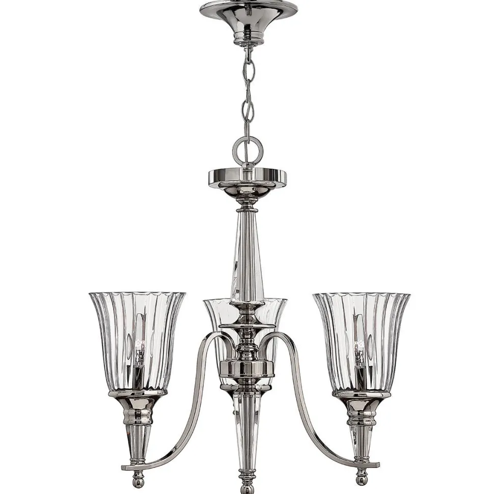 Kronleuchter mit Schirm Kristallglas in Silber Esszimmer