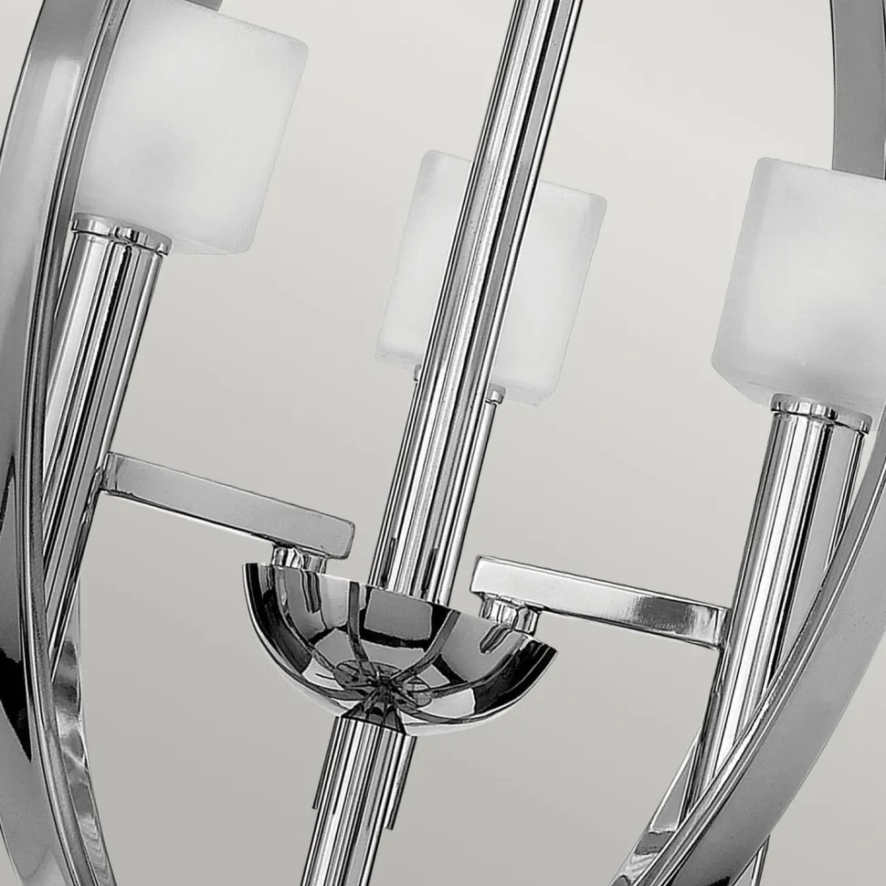 Kronleuchter rund Ø 45,7 cm mit G9 LED Metall Glas 3000 K