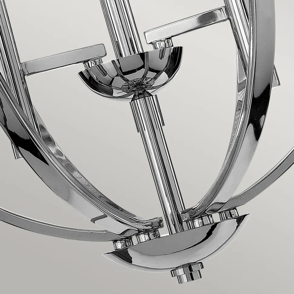 Kronleuchter rund Ø 45,7 cm mit G9 LED Metall Glas 3000 K