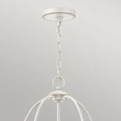 Kronleuchter Rustikal Shabby Weiß Ø 63,6 cm 5x E14